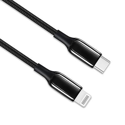 PDZNBR001，USB2.0 鋅殼尼龍單色編織線身 傳輸線(PD)