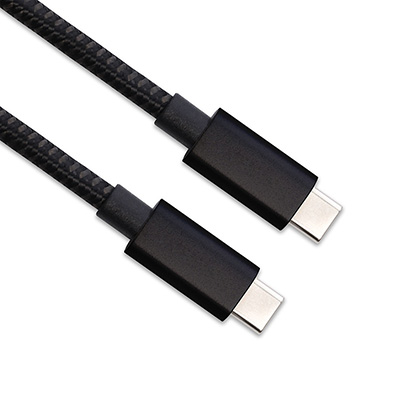 PDALBR004，USB4.0 鋁殼尼龍雙色編織線身 傳輸線(PD)-造型B