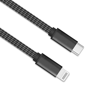 PDALBF001，USB2.0 鋁殼尼龍格紋編織扁線身 傳輸線(PD)