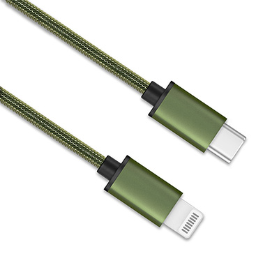 PDALFS001，USB2.0 鋁殼漁網單色編織線身 傳輸線(PD)