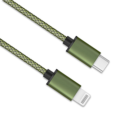 PDALFS002，USB2.0 鋁殼漁網雙色編織線身 傳輸線(PD)