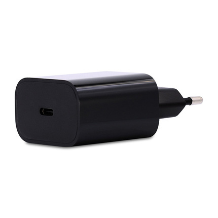 EU020-01CX003-BK Black，Power delivery charger 20W 1Port(Type-C) European standard plug-Fixed