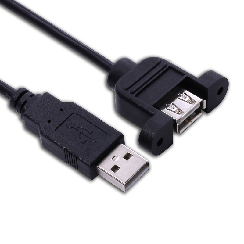USB2.0 Type-A Male Plug to Type-A Female W/screw Cable, USB20CAB003L ...