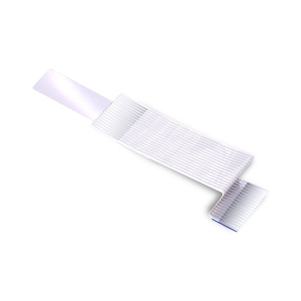 FFC-OF38TT-001 正面，0.5mm 3/5/4/8 UL20624 80℃ 客製FFC cable軟排線加工 折線加透明PET拉帶