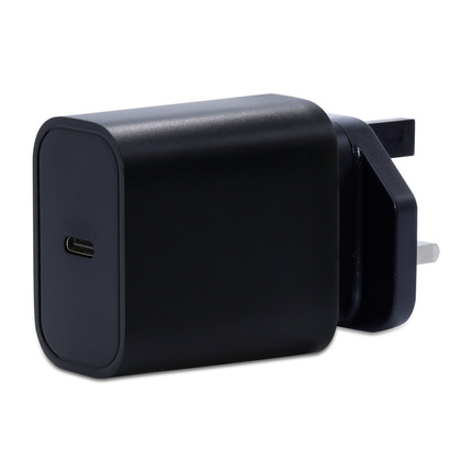 UK020-01CX004 黑色，氮化鎵(GaN)PD充電器 20W 1Port(Type-C) 英規-固定腳