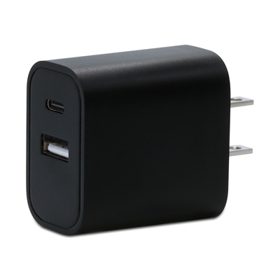 US015-2ACX001，充電器 15W 2Port(USB-A/Type-C) 美規-固定腳
