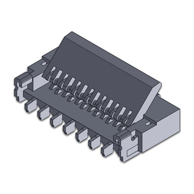 FPC03-FF-10-B-RA，0.3mm Front-Flip H:1.0mm Bottom RA FPC Connector