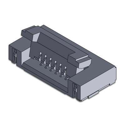 FPC05-FF-12-B-RA，0.5mm Front-Flip H:1.5mm Bottom RA FPC Connector