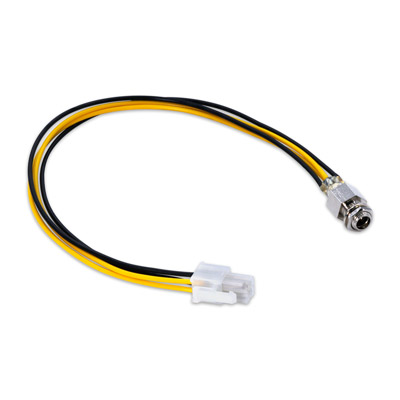 PCDC-52A-001，DC power jack 5.5x2.5母座帶螺紋 to ATX 4P UL1007 L:300 電源供應線束