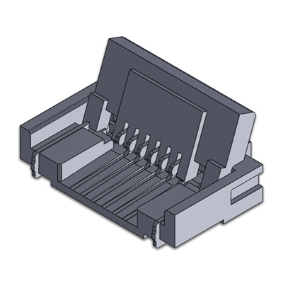 FPC05-FF-20-B-RA-L，0.5mm Front-Flip H:2.0mm Bottom RA FPC Connector