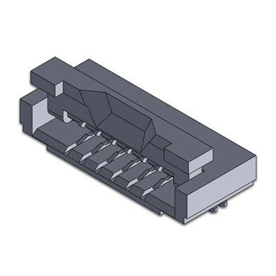 FPC10-FF-20-B-RA，1.0mm Front-Flip H:2.00mm Bottom RA FPC連接器