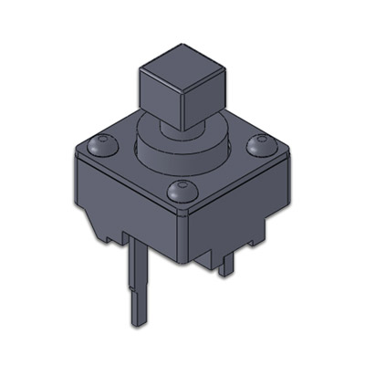 TS-D-V-002，6.0x6.0 DIP Vertical 輕觸開關