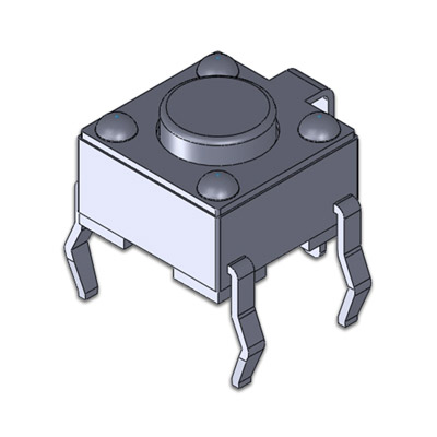 TS-D-V-003，6.0x6.0 5pins DIP Vertical 輕觸開關 (5支腳)