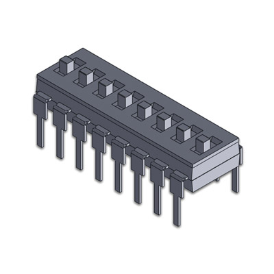 DS-D-V-25-001，2.54mm DIP Vertical 指撥開關