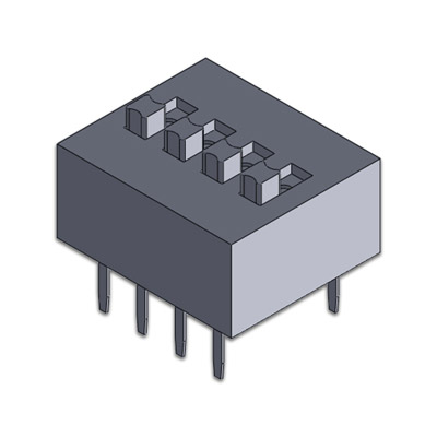 DS-D-V-25-002，2.54mm DIP Vertical 指撥開關