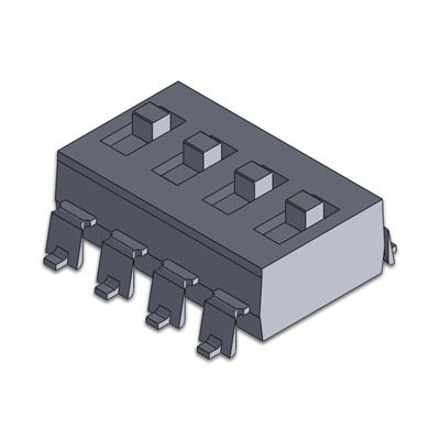 DS-S-V-25-002，2.54mm SMT Vertical 指撥開關