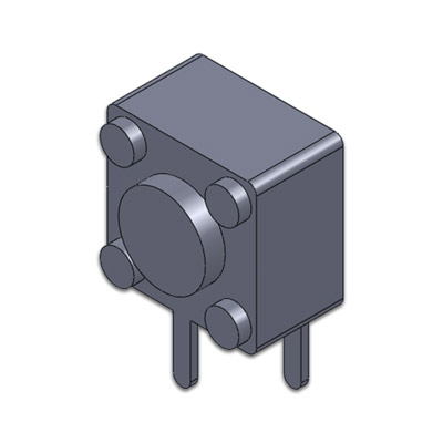 TS-D-R-004，6.0x6.0 DIP RA 輕觸開關 (3支腳)