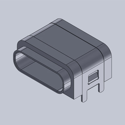 USB 2.0 type C 6pin female SMT RIA (waterproof IPx8)
