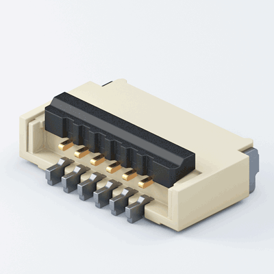 FPC05-BF-10-TB-RA，0.5mm Back-Flip H:1.0mm Top&Bottom RA FPC連接器