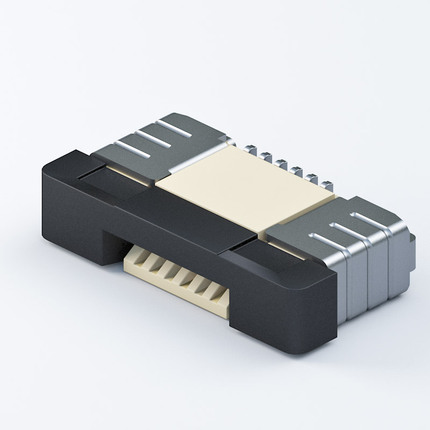 FPC05-D-20-B-RA 正面，0.5mm Drawer H:2.0mm Bottom RA FPC連接器