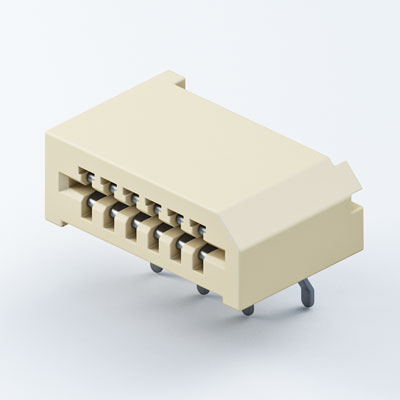FPC125-NF-41-T-RA，1.25mm Non-ZIF H:4.10mm Top RA FPC Connector