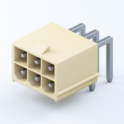 FGMX42MFJRDR 正面，4.20mm Molex Mini-Fit Jr.87427 series 線對板連接器
