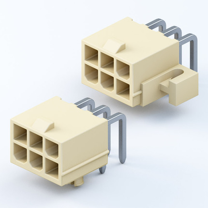 FGMX42MFJRDR-01/FGMX42MFJRDR-02 正面，4.20mm Molex Mini-Fit Jr.5569 series 線對板連接器