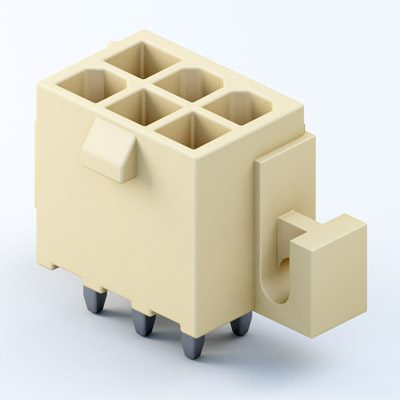 FGMX42MFJRDS-01 正面，4.20mm Molex Mini-Fit series 線對板連接器