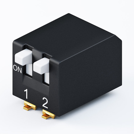 DSW-25SVxxx-A01，2.54mm SMT RA Dip Switch