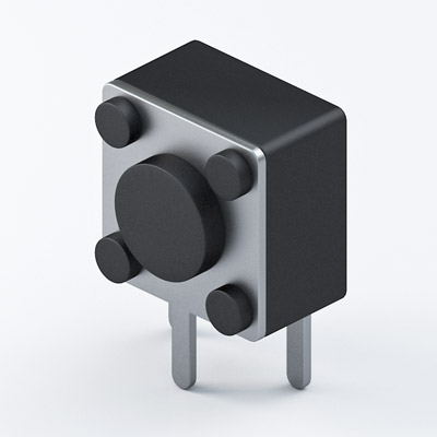 TS-D-R-004，6.0x6.0 DIP RA Tact switch (3 terminals)