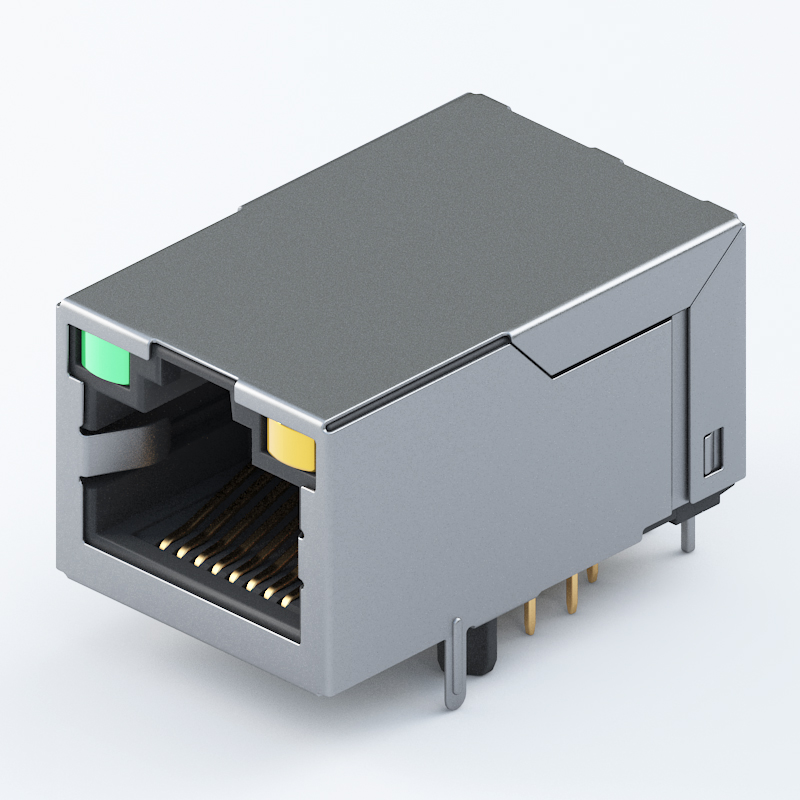 RJ45 Jack with LED, Transformer & PoE | Shielded Gigabit Ethernet ...
