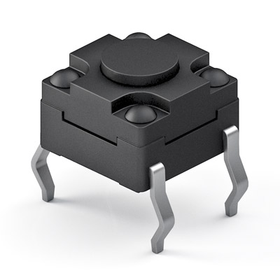 TS-W-D-V-001，6.15x6.15 DIP Vertical 防水輕觸開關