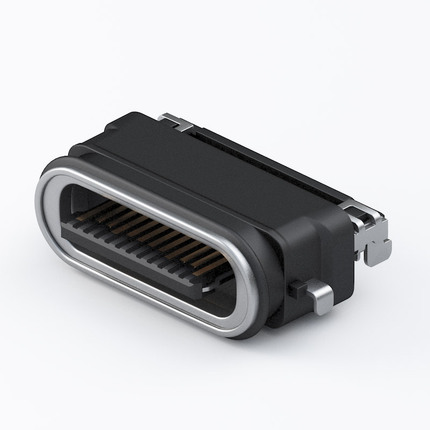 USB 3.2 Type-C Female Connector, Waterproof,