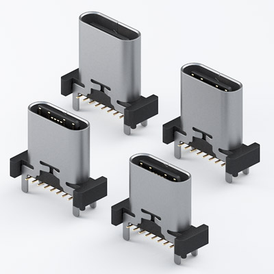 USB 2.0 Type-C female Connector, 16Pin Vertical Above PCB height 8.80~10.50