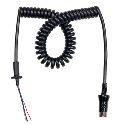 5Pin DIN Male to Tinned Open-End Spiral Cable