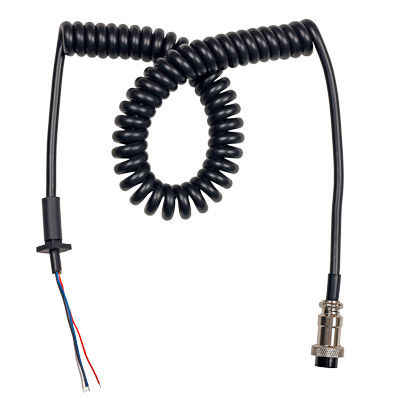 Waterproof Circular Female Connector to Tinned Open-End Coiled Cable