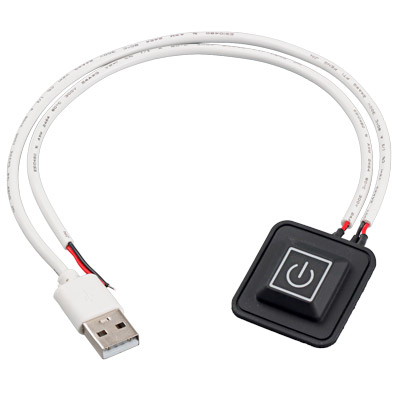 USB 2.0 Type-A Male to IPX7 Waterproof Push Button Switch Cable Assembly