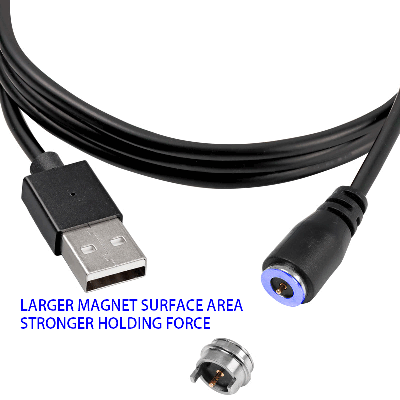USB 2.0 A/M to round magnetic male cable